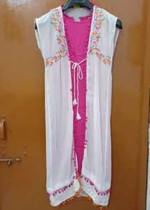 Embroidered Fuschia Pink Kurta