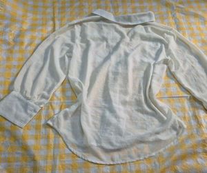 Chic White Button-Down Blouse