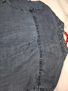 Denim Button-Down Tunic