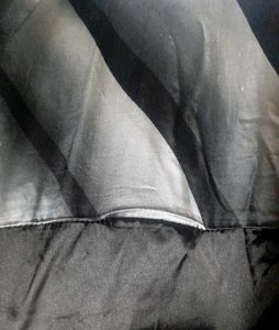Satin Dress Black &amp; White Strips Women&#39;s Partywear
