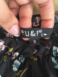 Black floral bustier Top