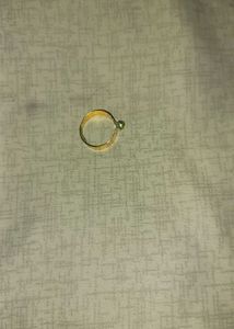 Gold Ring with Green Gemstone