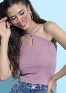 Ribbed Mauve Tank Top