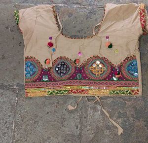 Ethnic Embroidered Top &amp; Skirt Set