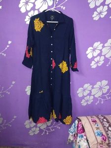 Navy Blue Midi Dress