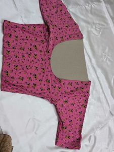 Pink Stretchable Blouse Readymade
