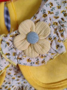 Cute Yellow Dress For Babies