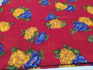 Dark Red Saree With Floral Print And Glitter Touch
