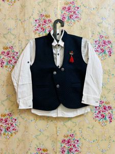 🇳🇿💫🔥Party wear Boys Navy Vest &amp; Shirt Set