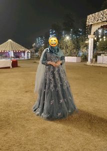 Elegant Blue Ethnic Gown