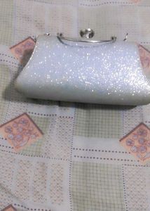 Sparkly Silver Evening Bag