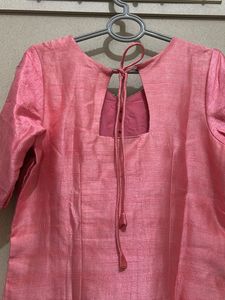 Pink Embroidered Kurta Set With Beautiful Dupatta