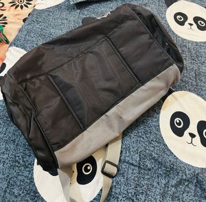 Gray &amp; Black Duffle Bag