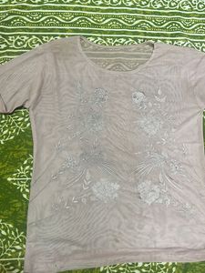 Peach Top - Transparent Fine Net