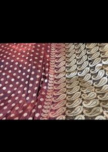 Burgundy Polka Dot Saree