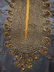 Embroidered Grey Salwar Kameez