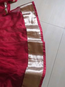 Red &amp; Gold Anarkali Suit