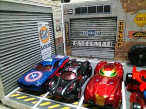 3D Hotwheels DECORATIVE Garrage Wooden