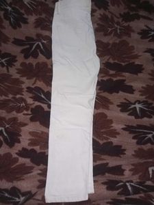 White Straight Fit Jeans