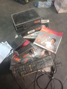 Two Dish Tv Paid Channel Setop Box(Without Card)