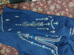 Embroidered Kurta With Plazo