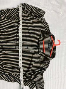 Striped Shirt Dress Bust Till 40 Stretchy