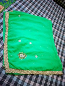Green Embellished Saree