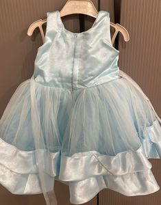 Pastel Blue Coloured Baby Frock