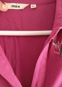 Floral Embroidered Shirt Dress