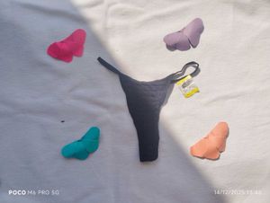 Black Thong with Tags