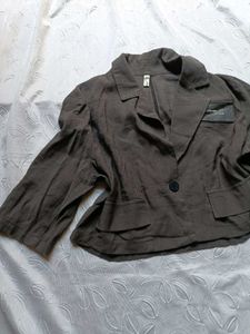 Vintage Cropped Blazer Style Top