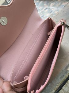 Pink Flower Accent Sling Bag