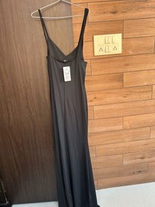 Shein Neck Ruched SplitThigh Maxi Dress