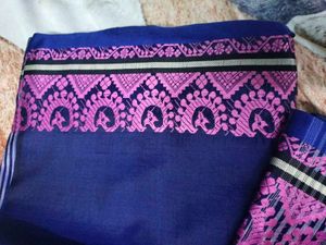 Elegant Blue &amp; Pink Saree