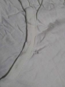 White Three-Quarter Sleeve Top