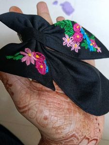 Handmade Embroidery Hair Bow