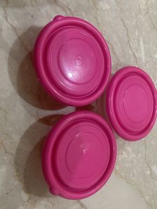 Princeware Set Of 3 Bowls & lids For Tiffin/Storag