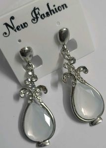 3 Silver Tone Earrings Set