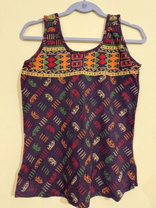 Ethnic Print Tank Top