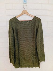 Olive Green Knit Sweater