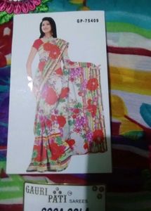 Floral Print Saree