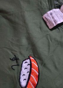 Olive Green Casual T-Shirt