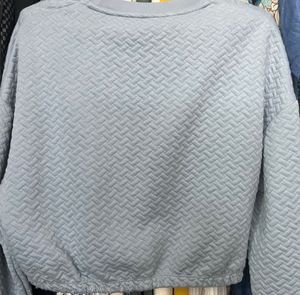 Textured Cropped Sweater