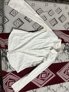 Crisp White Button-Down Shirt