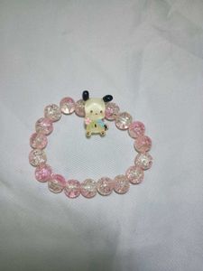 Sanrio cute pink Beaded Bracelet pochacco