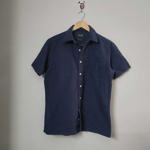 Bare Denim Navy Blue Linen Shirt