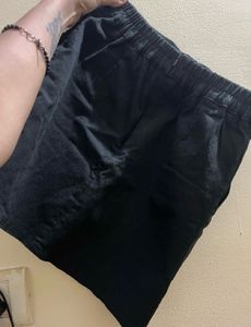 Black Belted Mini Skirt