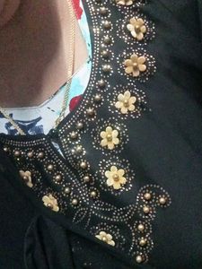 Elegant Black Embroidered Kurta