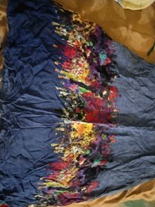 Blue Printed Dress Long Kurti