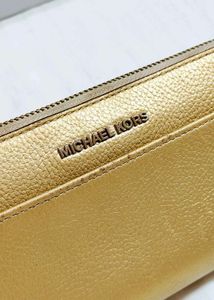 Michael Kors Pale Gold Continental Leather Wallet